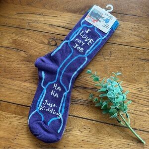 🌸3 for $20🌸 Blue Q “I Love My Job” Novelty Socks NWT